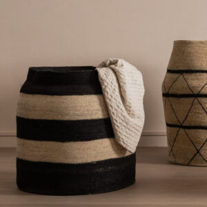 Goa Laundry Basket Lrg Obsidian (Dia50X55H)