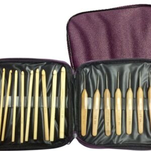 Crochet Hook Sets Bamboo Bag 20pc