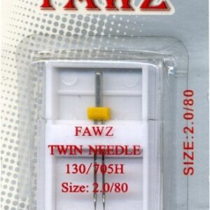Machine Needles Twin 10 Cards Size 2.0/80