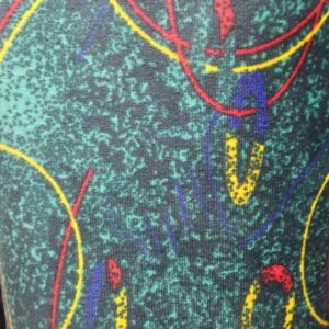 Bus Fabric - Green and Multicolor Abstract
