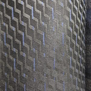 Car Fabric - ZigZag Grey and Blue