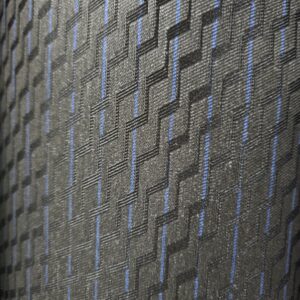 Car Fabric - ZigZag Black and Blue